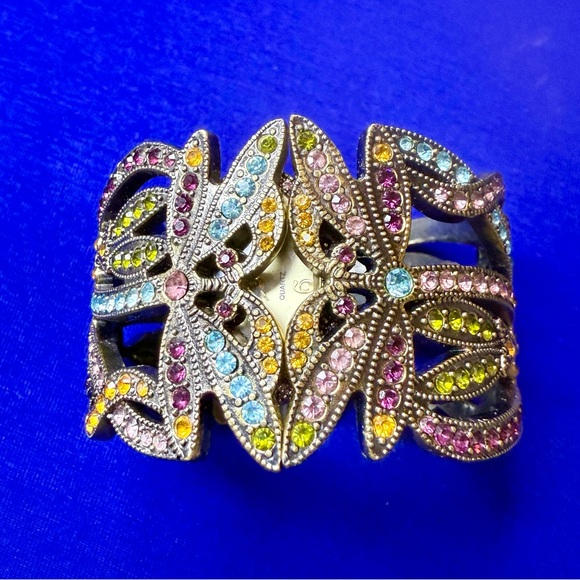 Heidi Daus Jewelry - Heidi Daus Vibrant Crystal Dragonfly Watch Cuff Bracelet